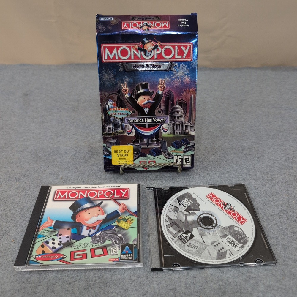 Monopoly Here & Now Edition PC CD-ROM Game America Has Voted Parker Brothers - Picture 3 of 3